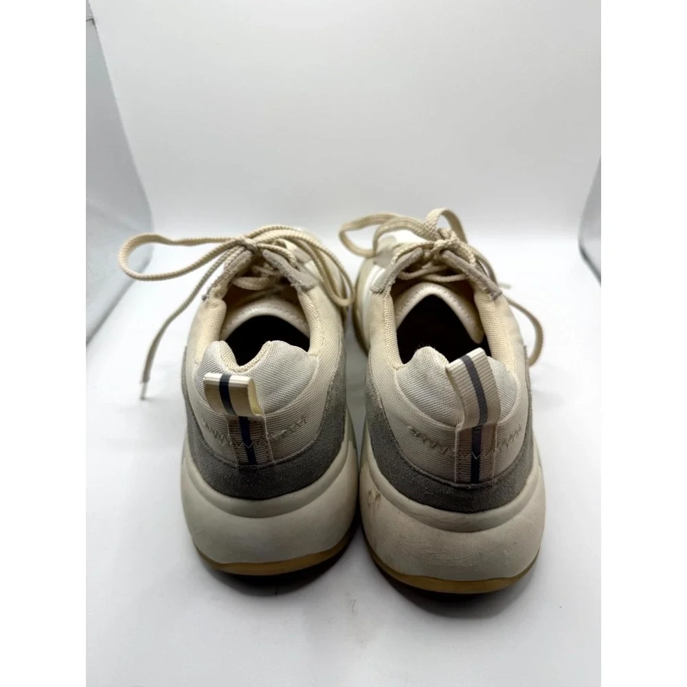 Tretorn‎ Volley Womens 10 M Sneaker White Taupe Leather Low Top Lace Up Shoes